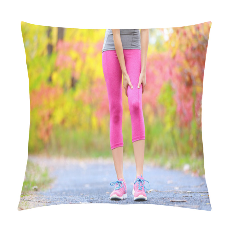 Personality  Woman Running Muscle Strain Injury In Thigh Pillow Covers