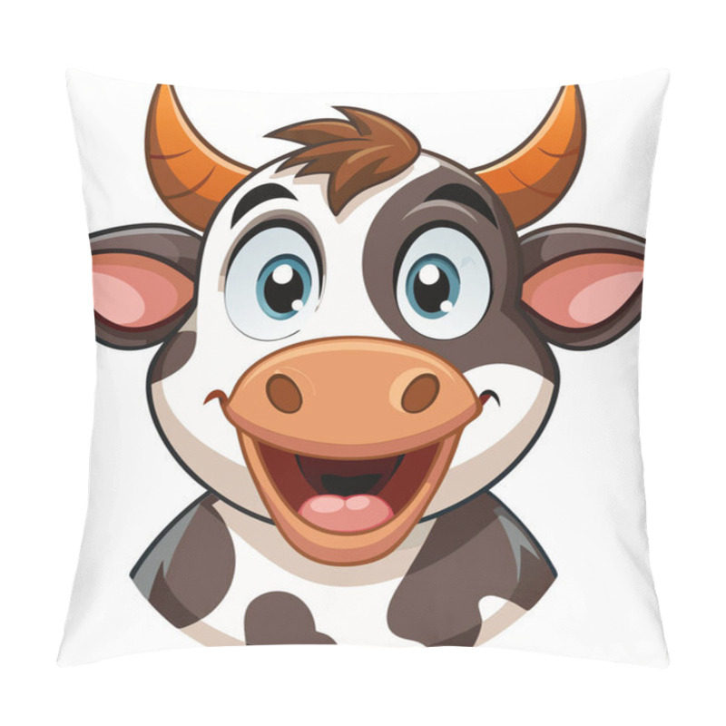 Personality  Cow Head Vector Kids Svg Printable Design Pillow Covers