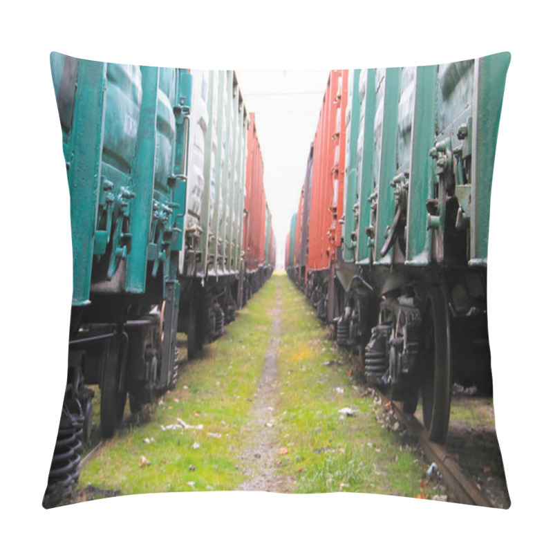 Personality  Beetween Two Freight Trains Pillow Covers