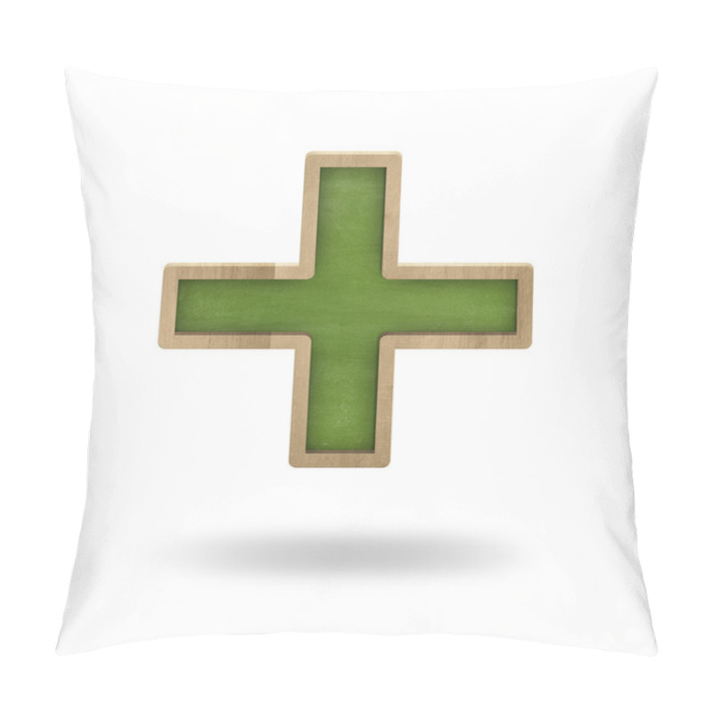 Personality  Green Blank Plus Sign Shape Blackboard Pillow Covers