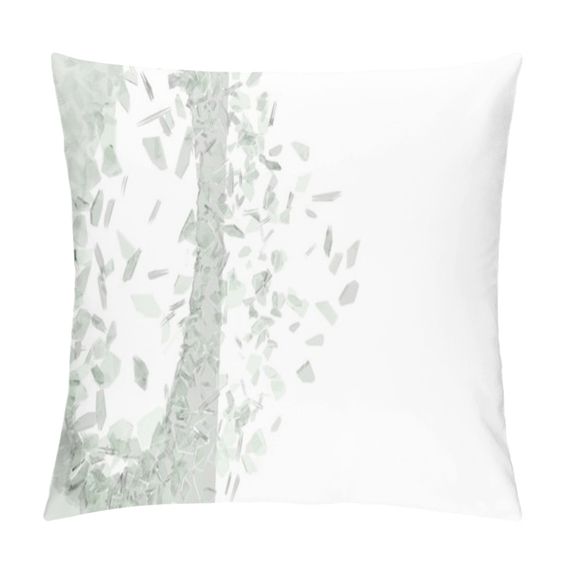 Personality  Broken Glass From The Blow, Shot On A White Isolated Background Pillow Covers