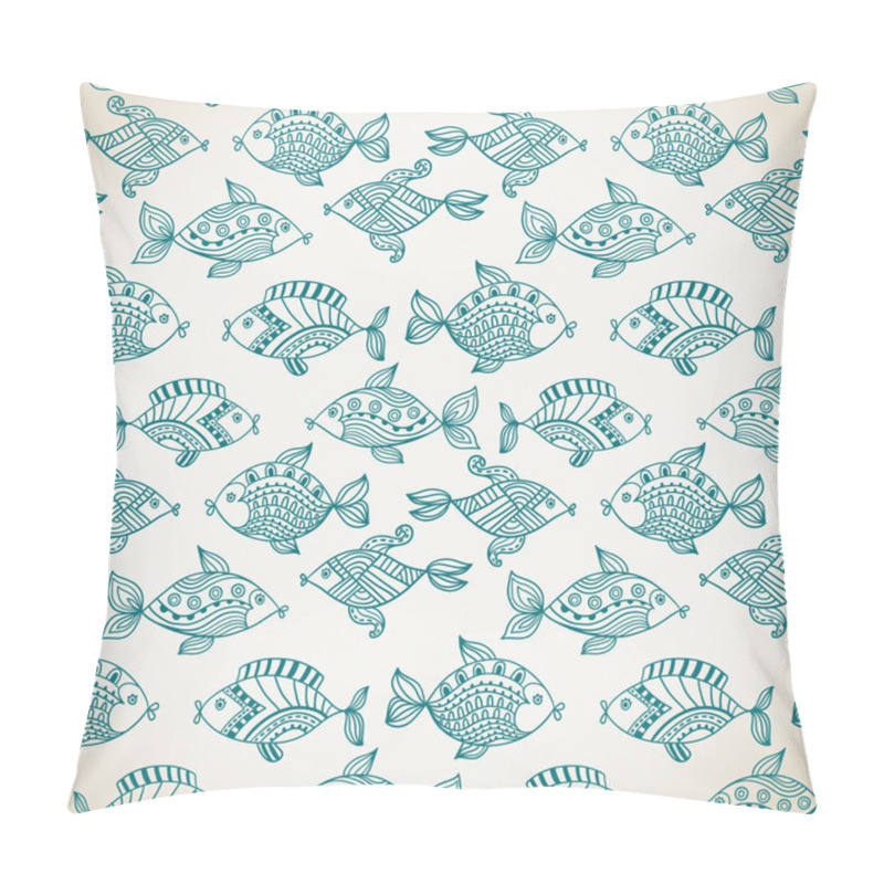 Personality  Fish Pattern In Abstract Style Pillow Covers