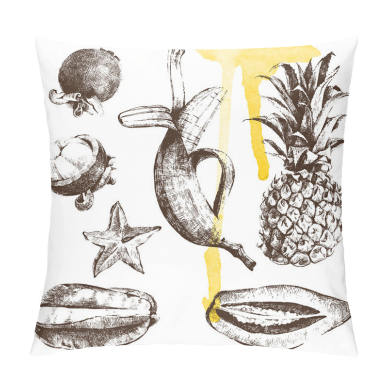 Personality  Hand Drawn Tropical Fruits Pillow Covers