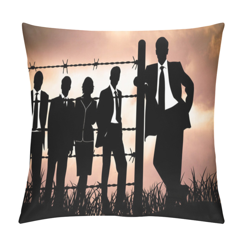 Personality  Manager Behind Barbed Wire Pillow Covers