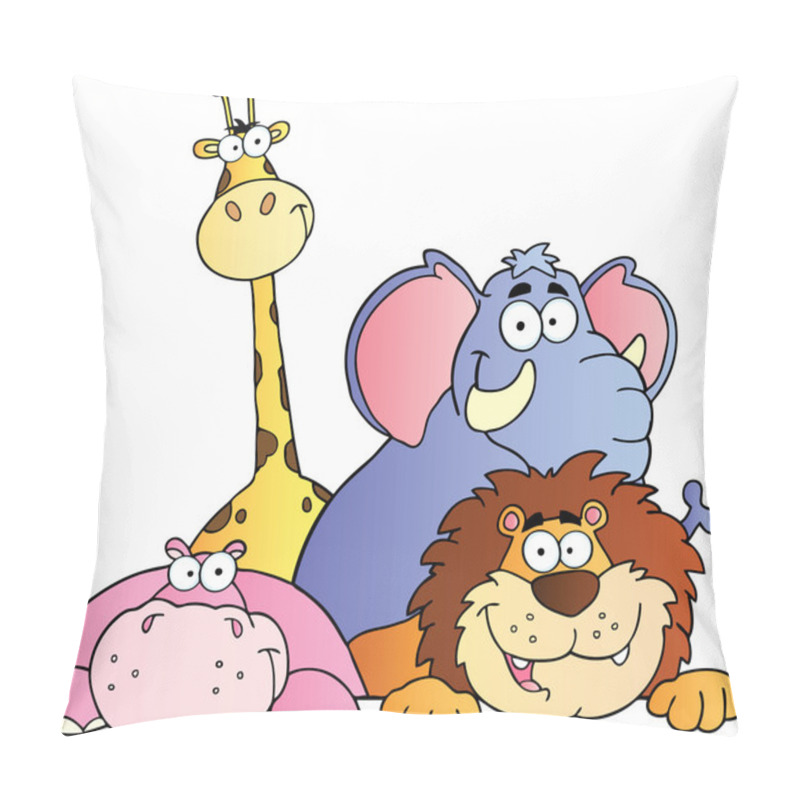 Personality  Four Jungle Animals Pillow Covers