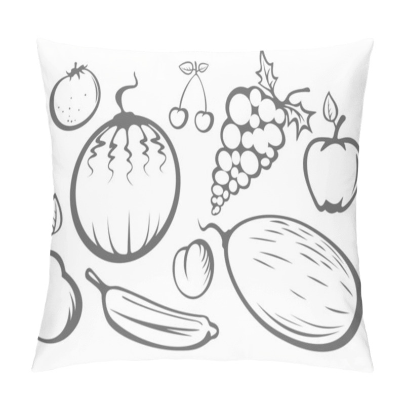 Personality  Fruit Silhouettes Pillow Covers