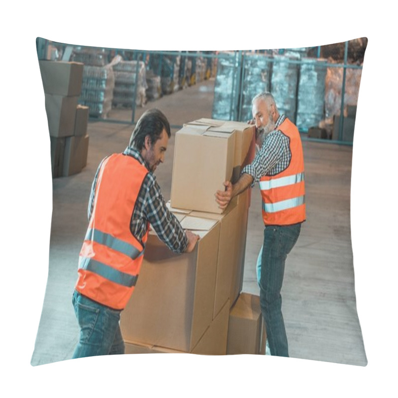 Personality  Warehouse Workers Moving Boxes Pillow Covers