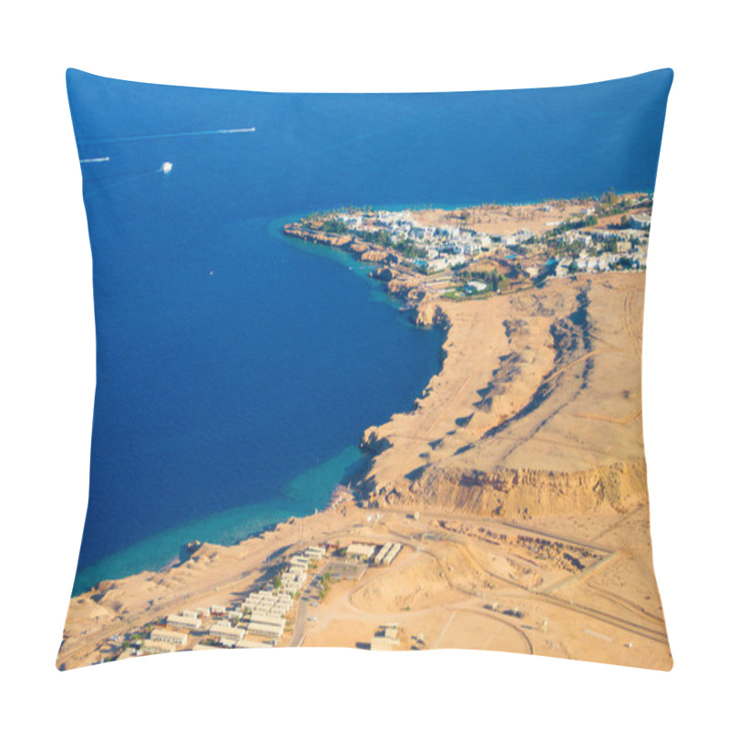 Personality  Egypt With Flight Height, Hotel Building And Red Sea Pillow Covers