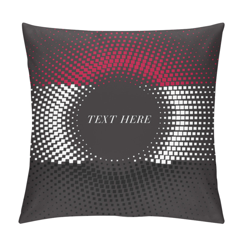 Personality  Half Tone Square Round Gradient Template Yemen Flag Pillow Covers