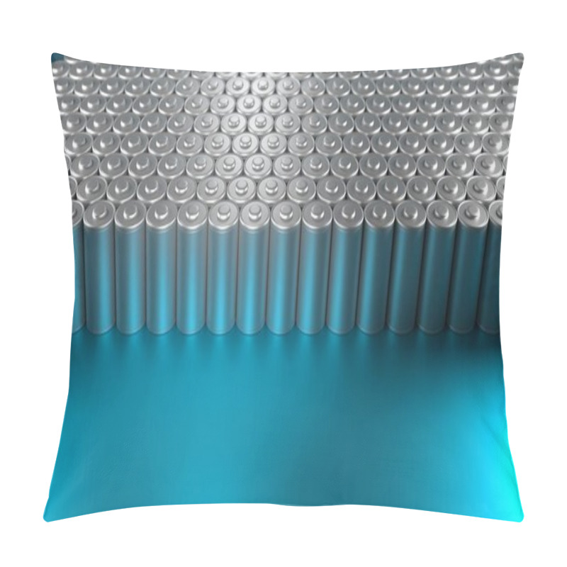 Personality  Lithium Battery Concept - Electrical Power Supply Of Rechargeable Source - 3D Illustration Pillow Covers