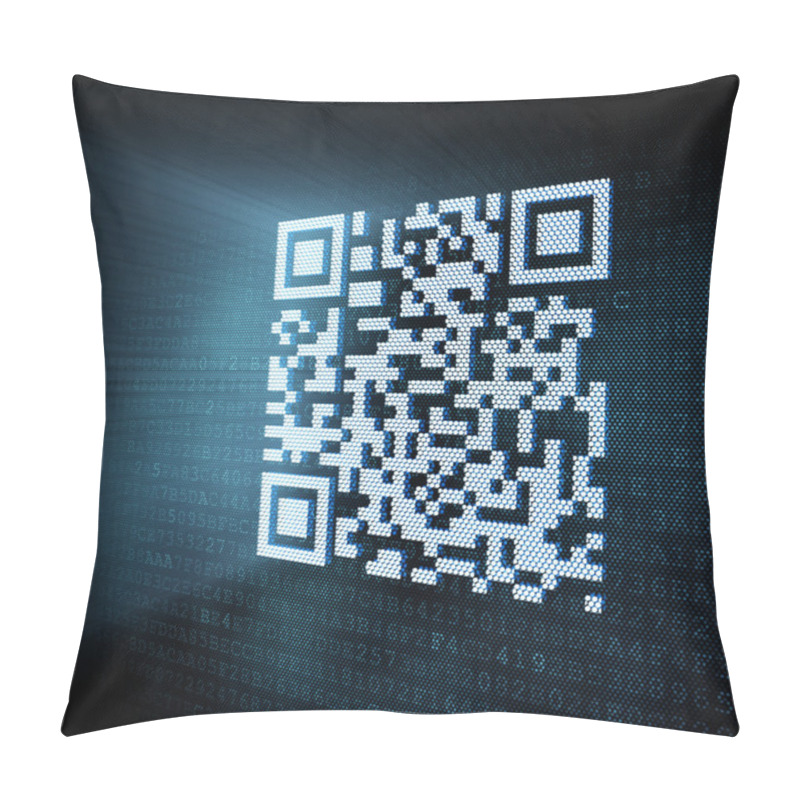 Personality  Pixeled QR Code Illustration Pillow Covers