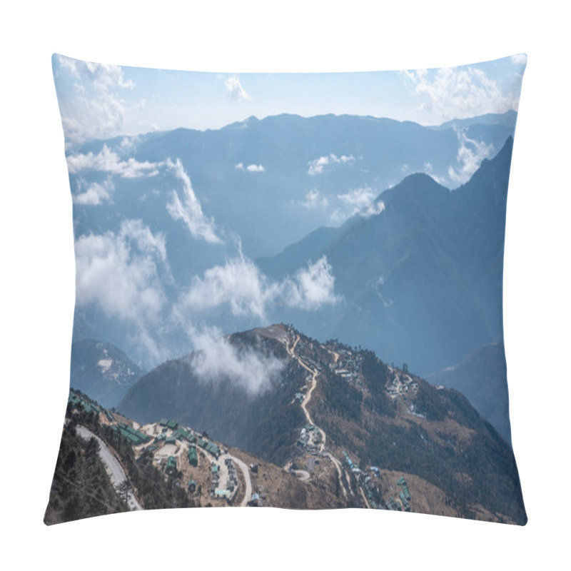 Personality  Photo Of View From Mountains Sela Pass In Tawang, Arunachal Pradesh, India. Pillow Covers