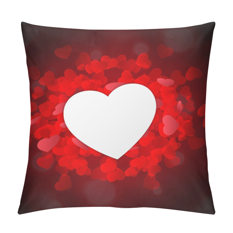 Personality  Valentine Heart As Paper In Front Of Red Little Hearts Pillow Covers