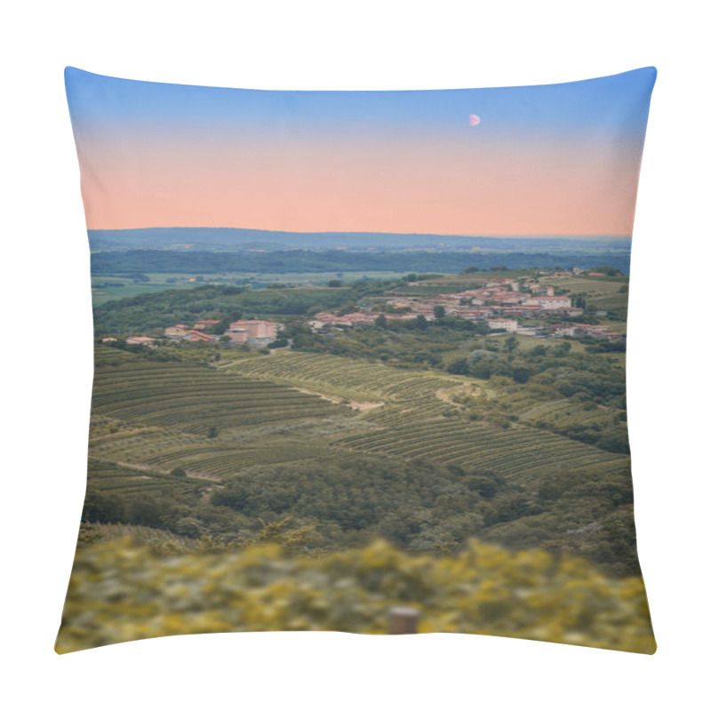 Personality  Romantic Tuscany Village At Sunset, Vineyard View Pillow Covers