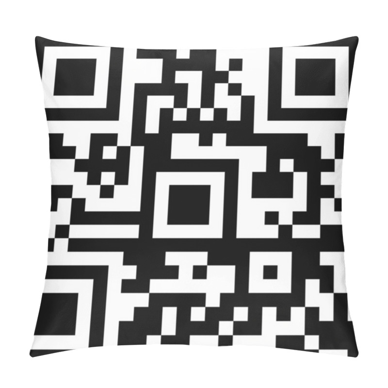 Personality  Black And White Qr Code Offering A Striking Visual Representation Of Encoded Data, Symbolizing The Modern Methods Of Digital Information Storage And Retrieval In Technology Pillow Covers