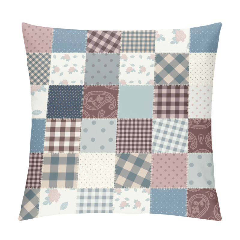 Personality  Patchwork Of A Fabric Squares Pillow Covers