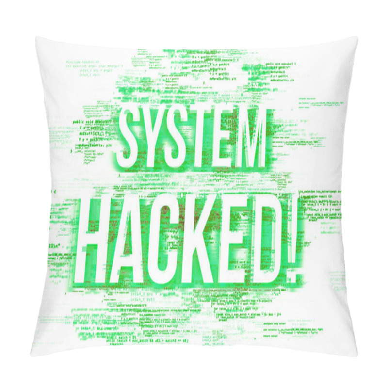 Personality  Digital Background With Hacking Text And Code Design. 3D Rendering Pillow Covers