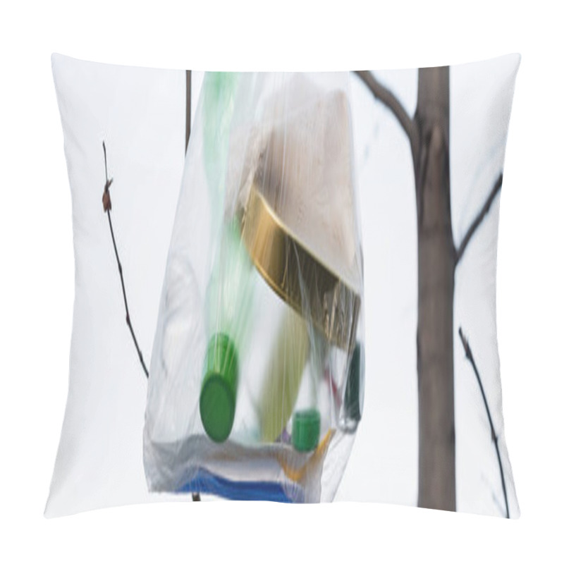 Personality  Plastic Bag With Rubbish On Tree, Ecology Concept, Banner Pillow Covers