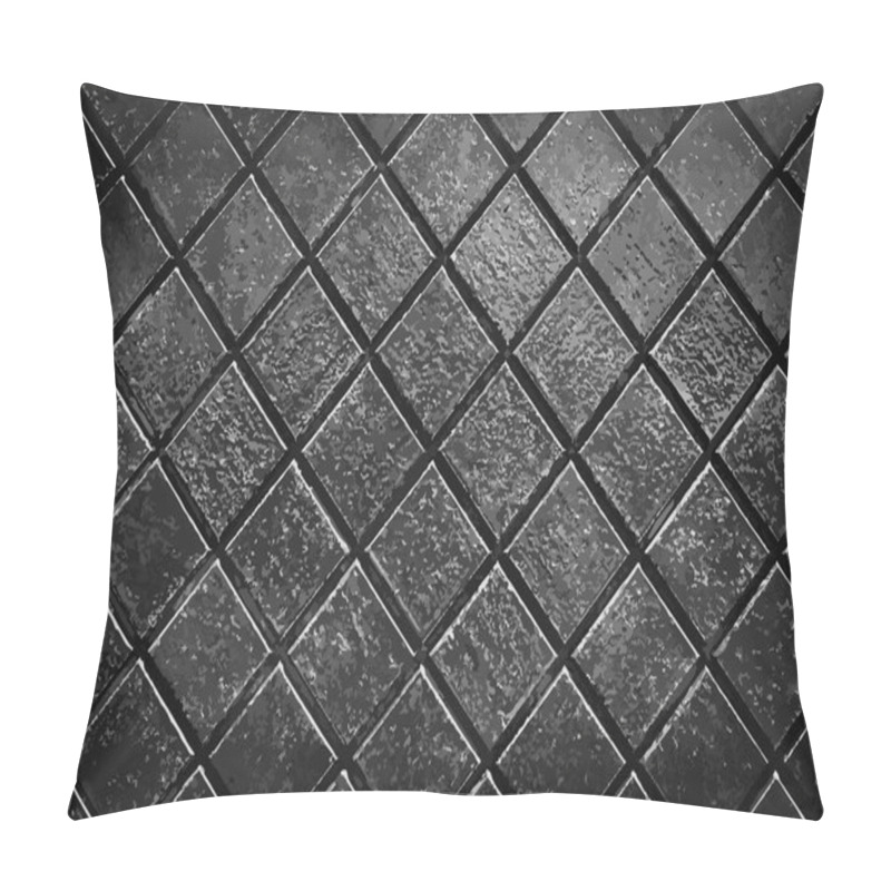 Personality  Dark Grey Smooth Stone Mosaic Wall Floor Pillow Covers