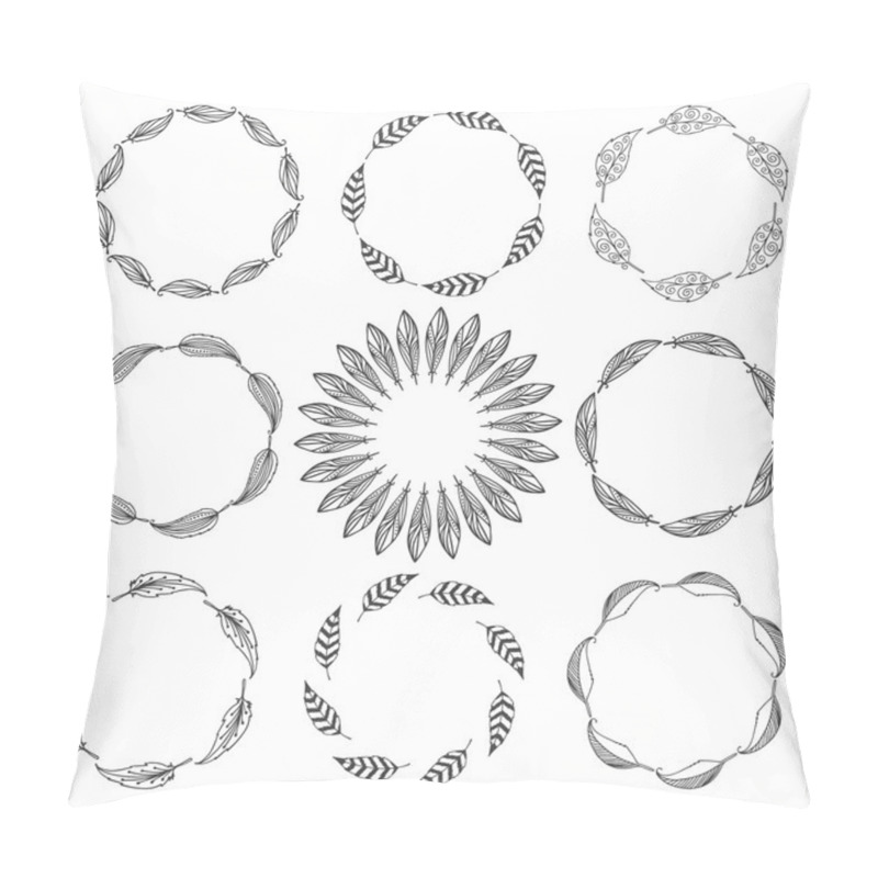 Personality  Set Of Feather Borders, Decorative Frame Pillow Covers