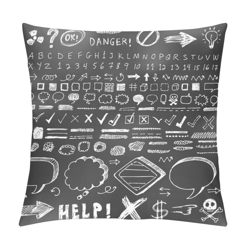 Personality  Notebook communication hand drawn cartoon doodles pillow covers