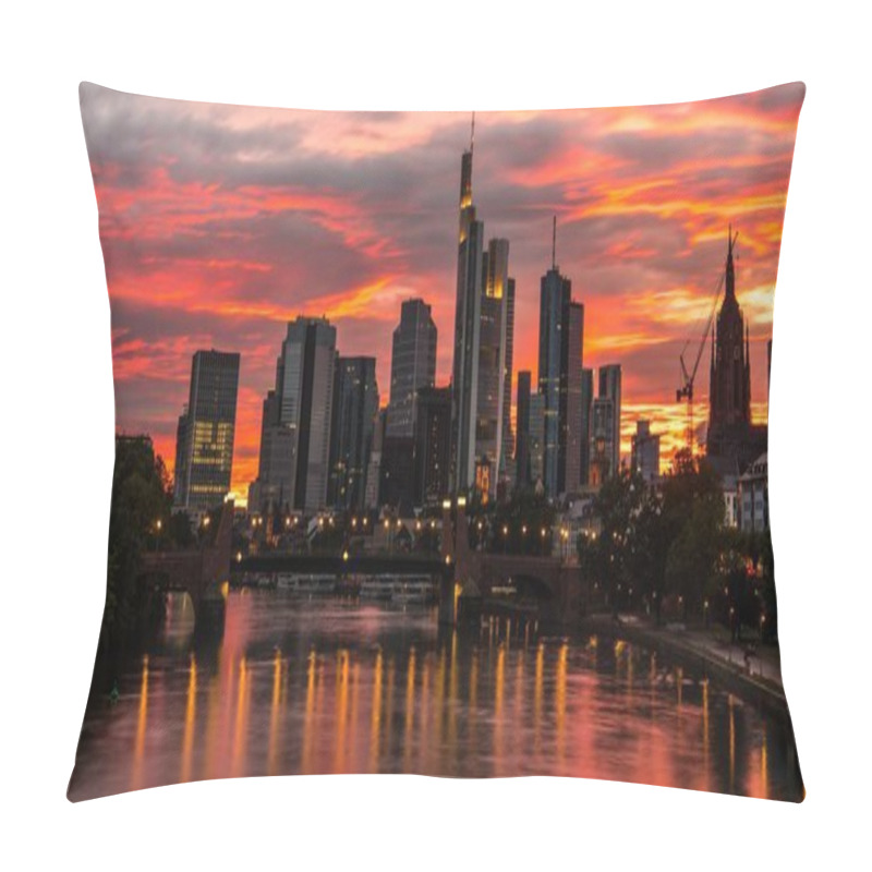 Personality  Burning Sky Over Frankfurt Pillow Covers