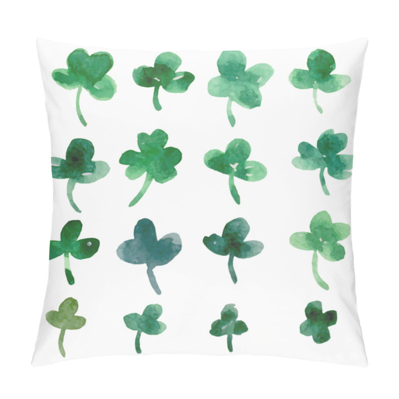 Personality  Seamless Pattern Of Leaves Of Clover Pillow Covers