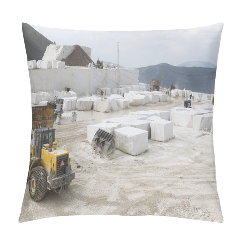 Personality  A Loader In Marble Quarry Pillow Covers