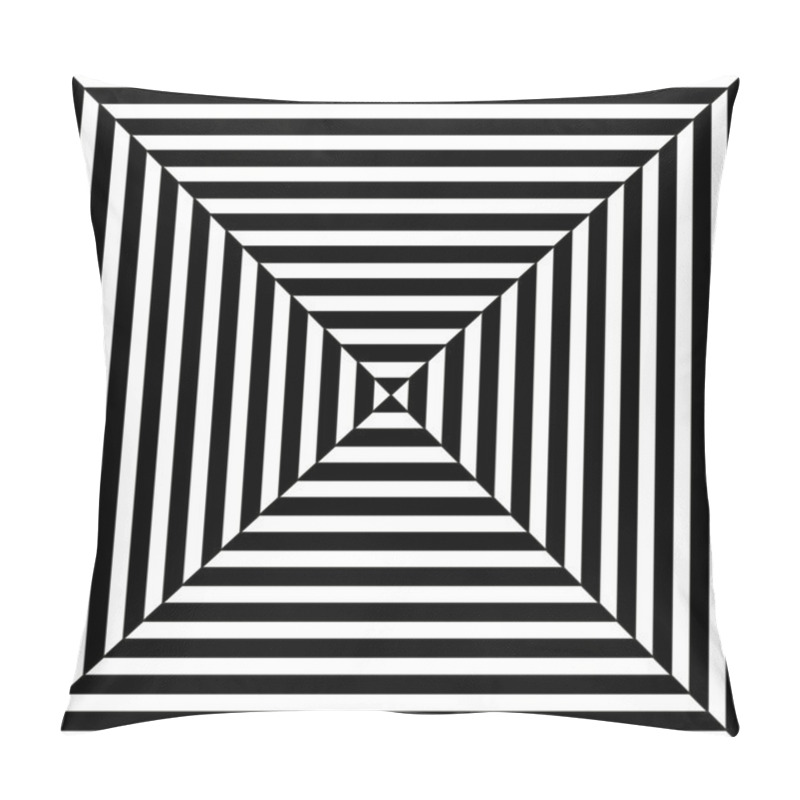 Personality  Op Art Illustration Of Black And White Squares Pillow Covers