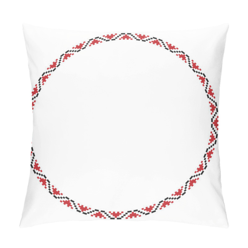 Personality  Traditional Slavic Round Embroidery Pillow Covers