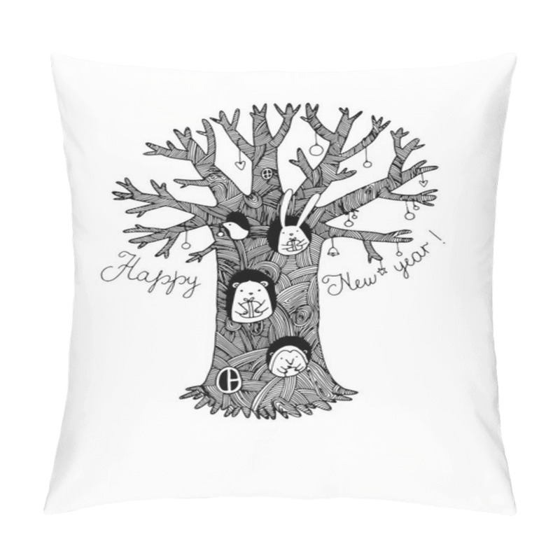 Personality  Magic Tree, Animals And Gifts. Pillow Covers