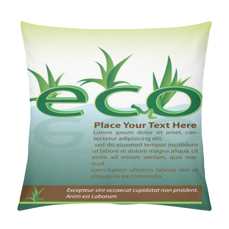 Personality  Green Eco Template Pillow Covers