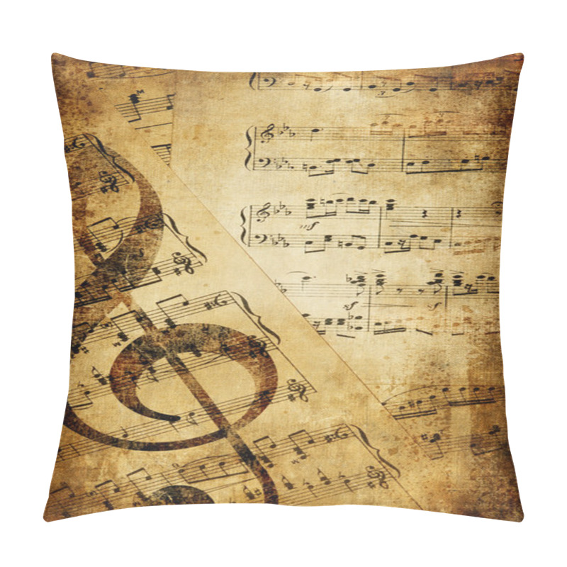 Personality  Musical Background In Retro Style Pillow Covers