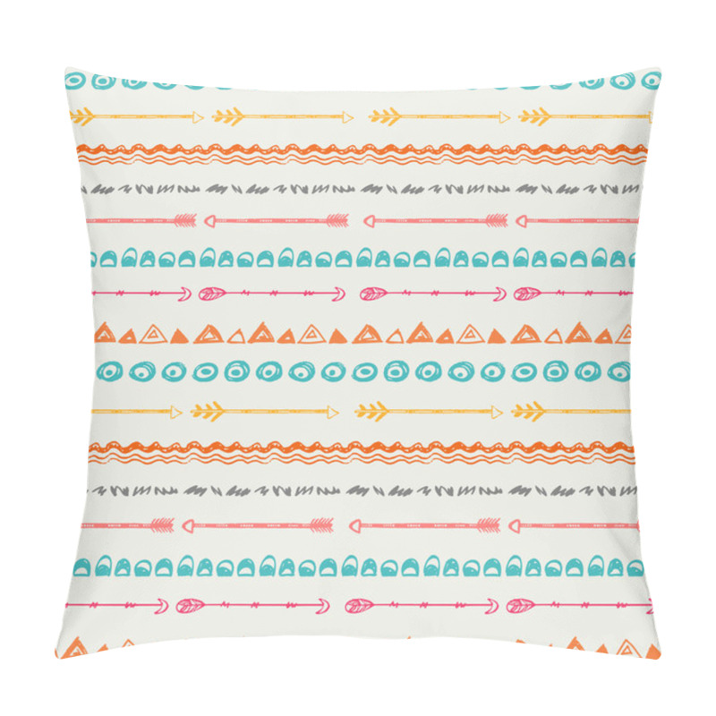 Personality  Tribal Hand Drawn Background, Ethic Doodle Pattern. Pillow Covers