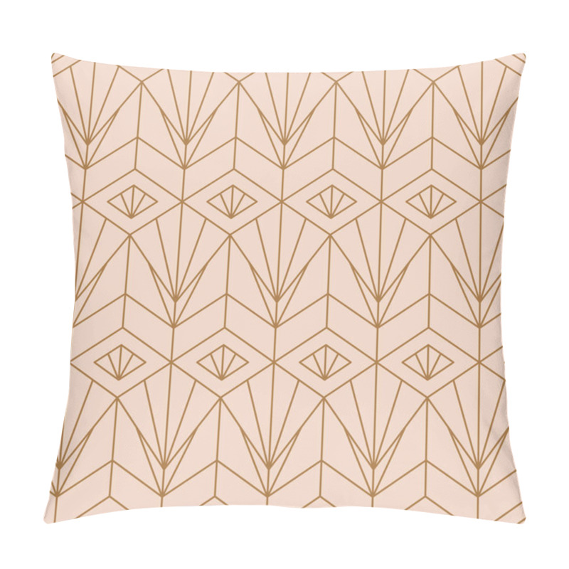 Personality  Art Deco Seamless Pattern In A Trending Minimal Linear Style. Vector Abstract Geometric Background Pillow Covers