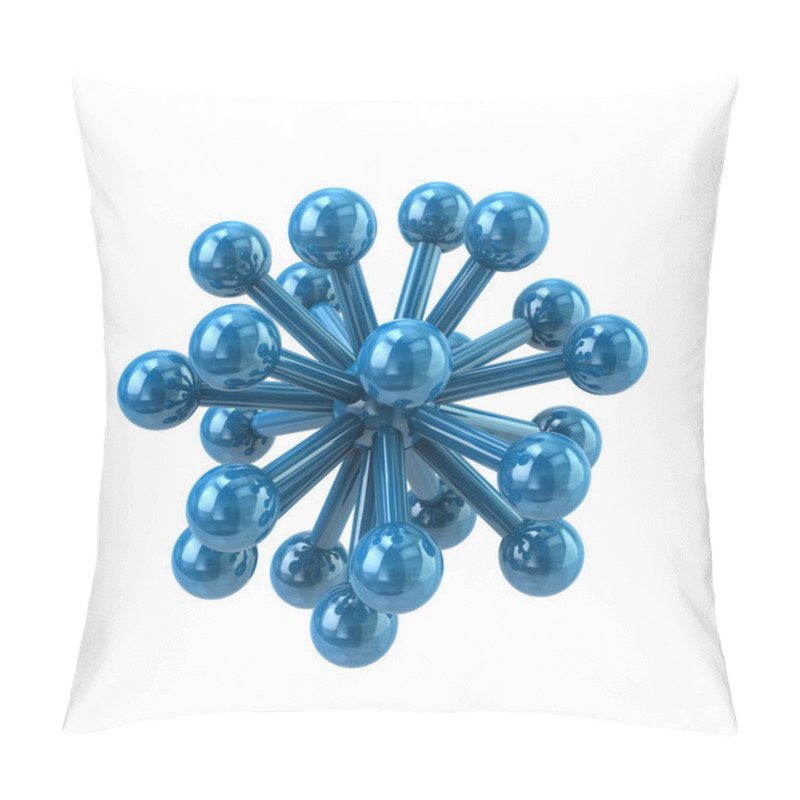 Personality  Blue Molecular Structure Icon Pillow Covers