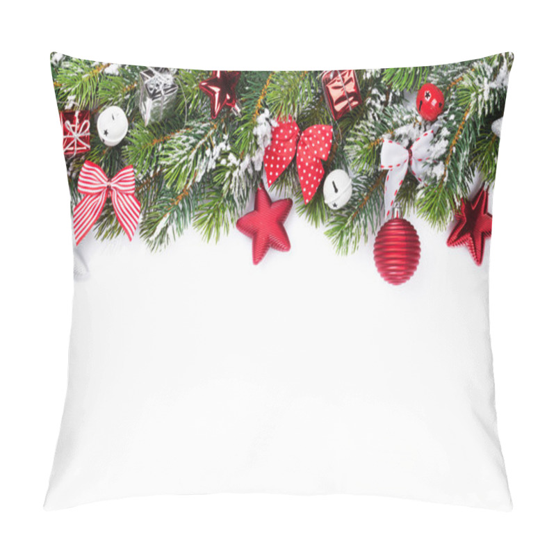 Personality  Baubles Decor And Snow Fir Tree Pillow Covers