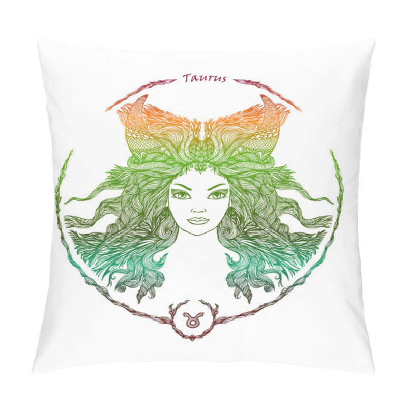 Personality  Zodiac Sign. Taurus Pillow Covers