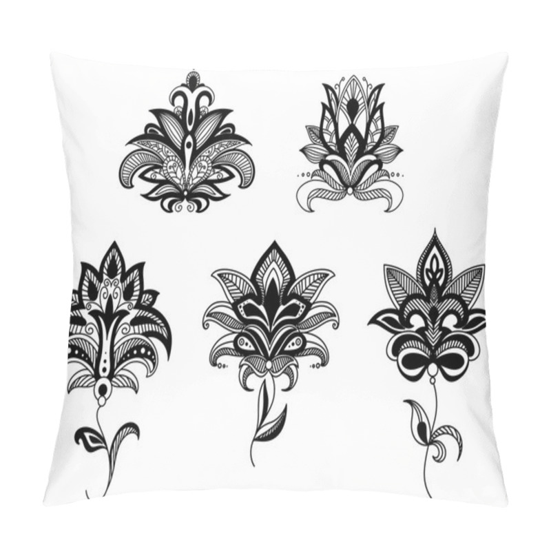 Personality  Indian And Persian Paisley Flowers Set Pillow Covers