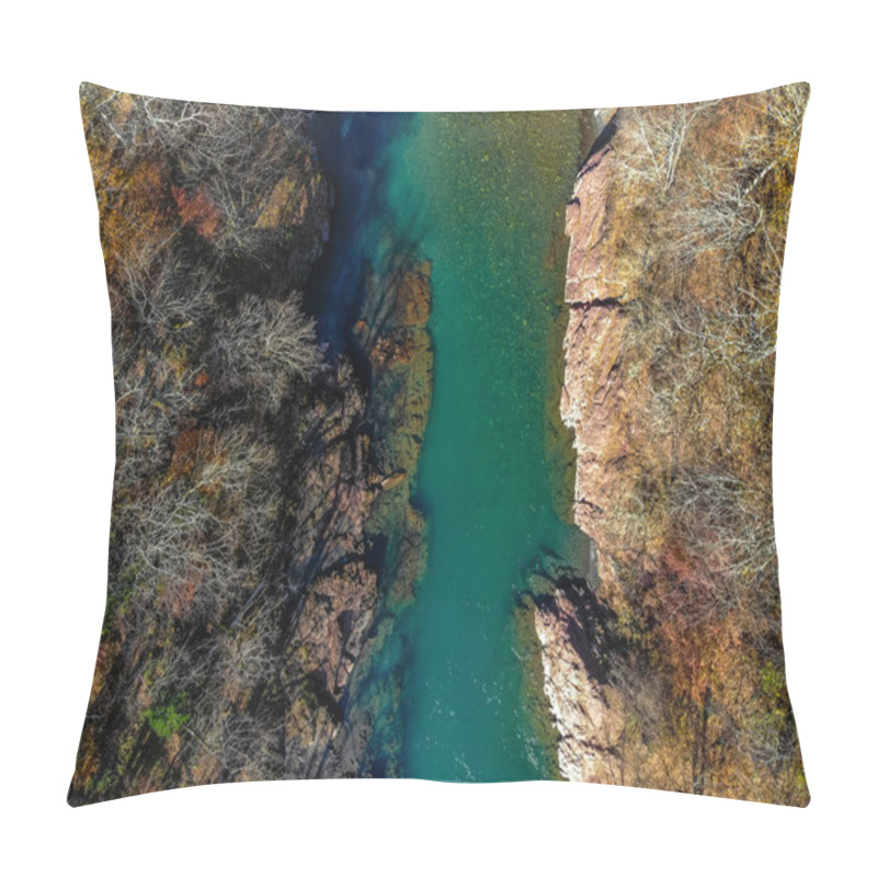 Personality  Top View Landscape With Mountain River And Forest Pillow Covers