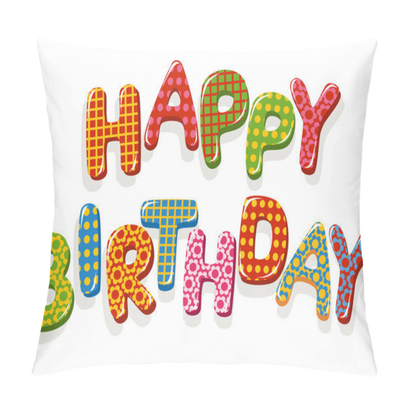 Personality  Happy Birthday Letters Pillow Covers