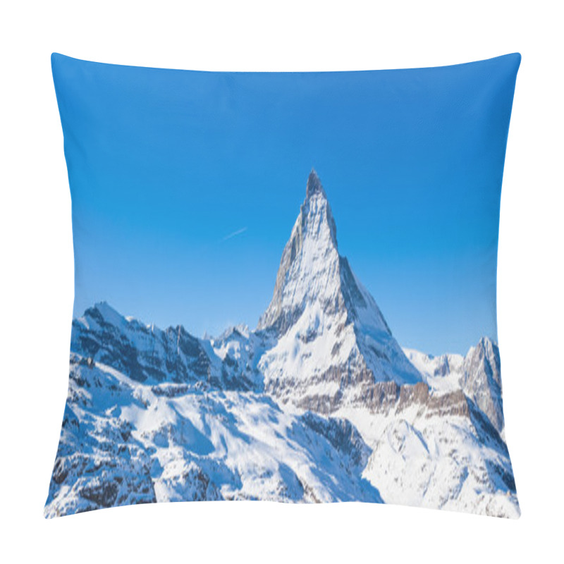 Personality  Panorama View Of Matterhorn On A Clear Sunny Day Pillow Covers