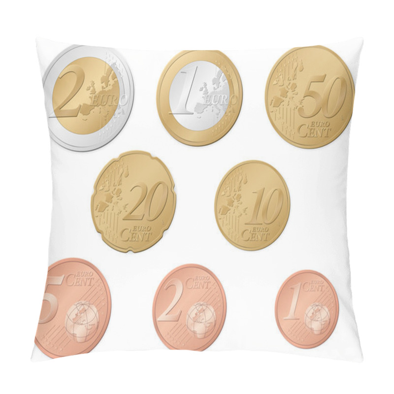 Personality  Euro Coins Pillow Covers