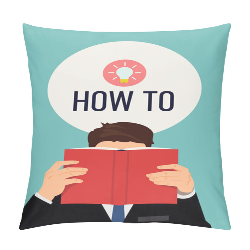 Personality  Man Reading The Book Pillow Covers