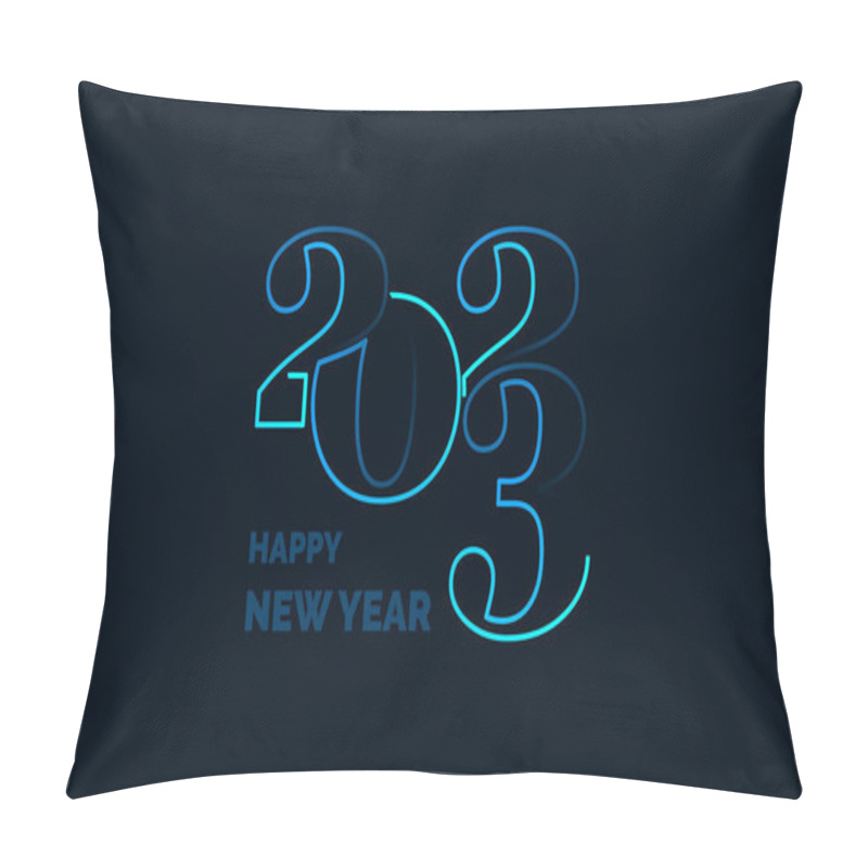 Personality  2066 Happy New Year Symbols. New 2023 Year Typography Design. 2023 Numbers Logotype Illustration Pillow Covers