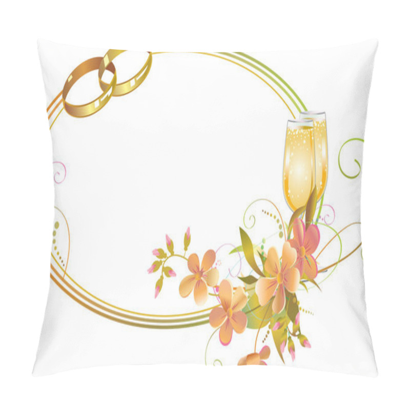 Personality  Frame With Wedding Rings Pillow Covers