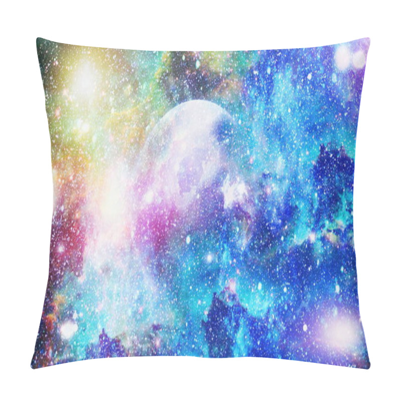 Personality  Futuristic Abstract Space Background. Night Sky With Stars And Nebula. Elements Of This Image Furnished By NASA Pillow Covers