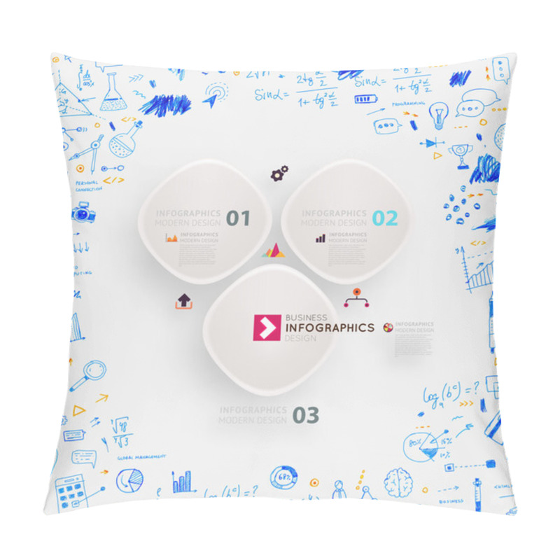 Personality  Business  Icons And Elements Pillow Covers