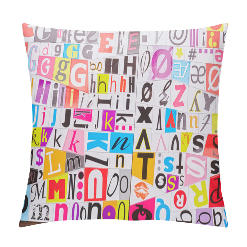 Personality  Letters From Magazine Clippings Pillow Covers