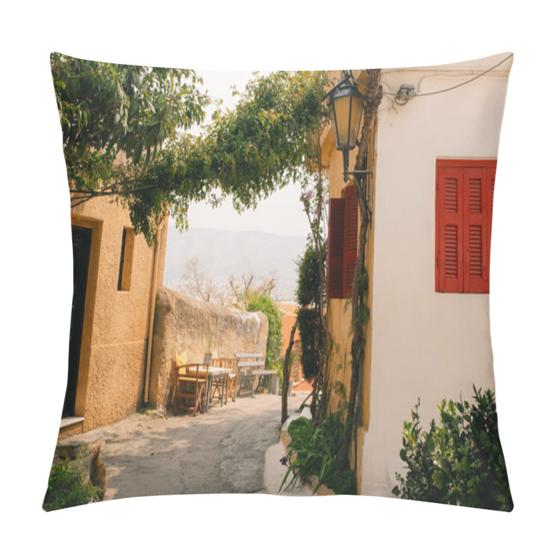 Personality  Plaka, Historical Neighborhood In Athens, Greece - May 2 2024. High Quality Photo Pillow Covers